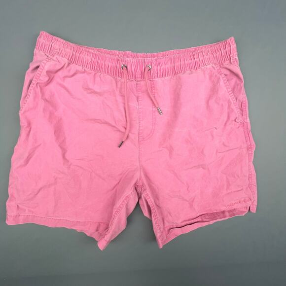 Quiksilver Pink Drawstring Shorts XL Cotton Stretch Casual Surf Beach - Picture 1 of 7